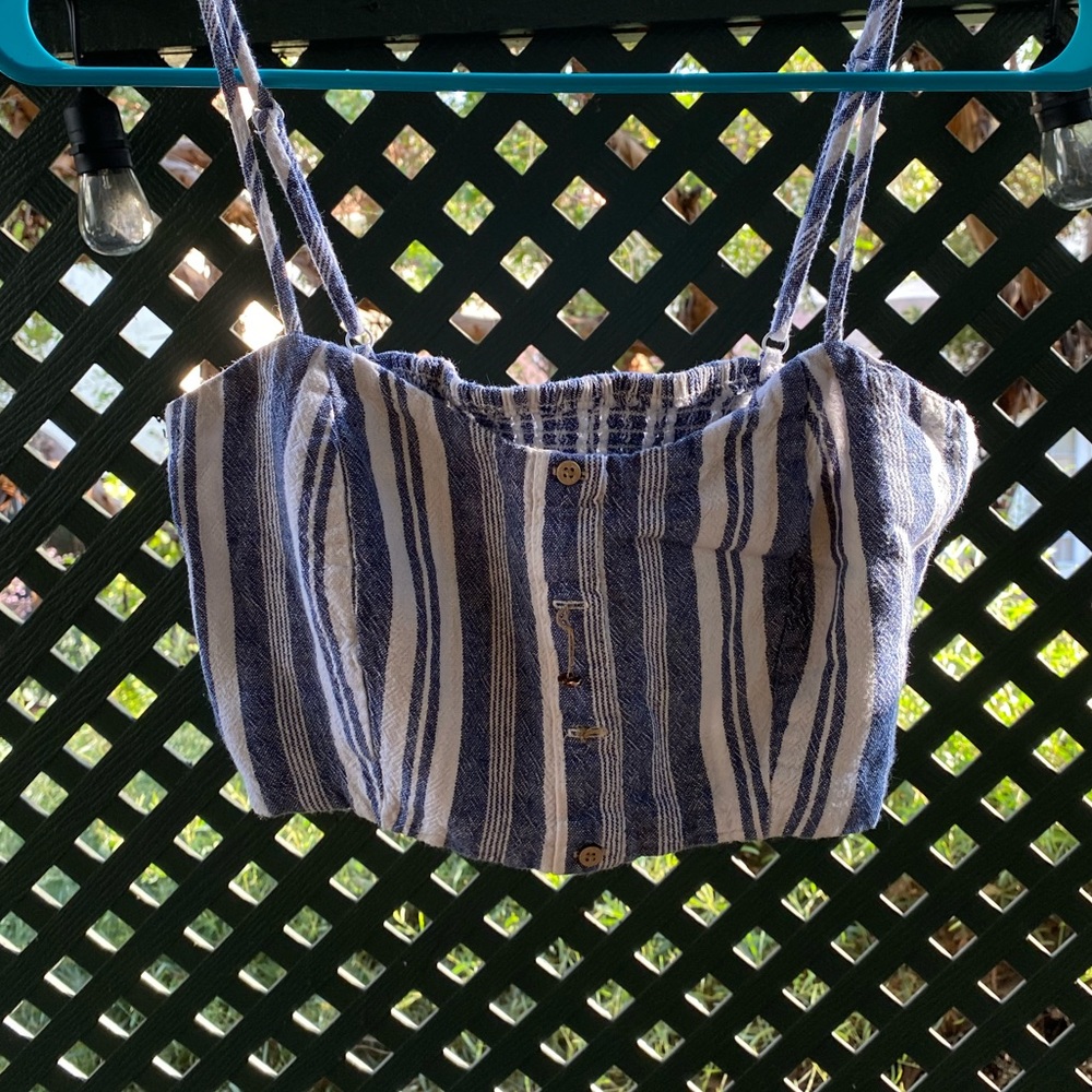 Pull&Bear Striped Crop Top